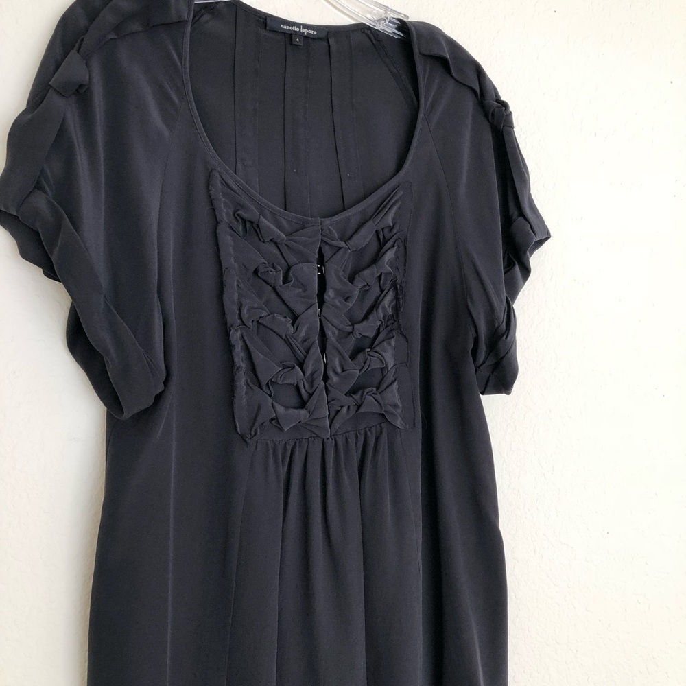Nanette Lepore • Silk Blouse with Bow Detail Black